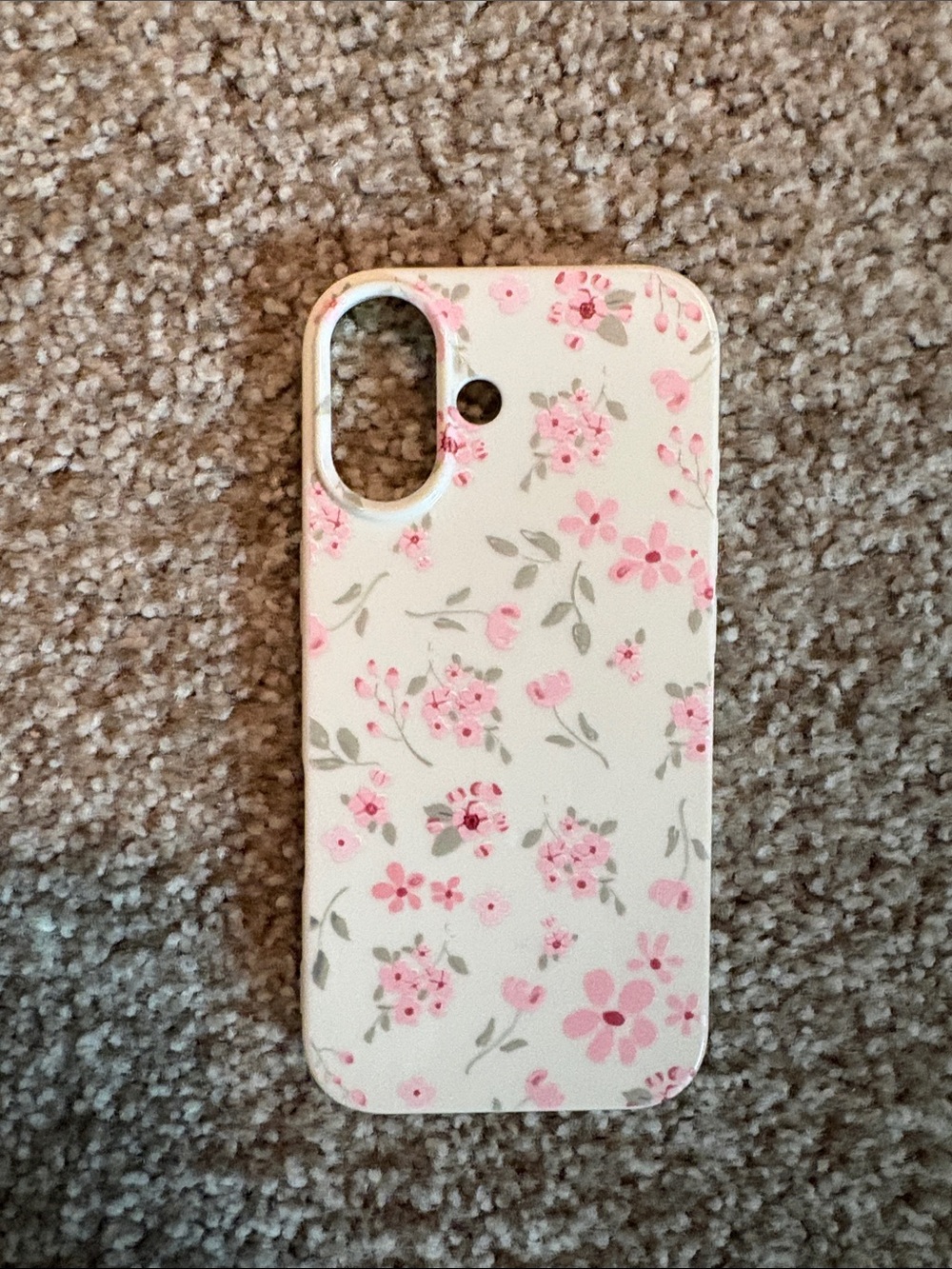 Amazon Pink and White Floral Silicone Phone Case